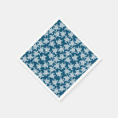 White en Blue Coastal Style Turtle Pattern Servet (Hoek)