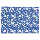 White en Blue Floral Large Gift Bag Groot Cadeauzakje (Achterkant)
