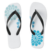 White en Blue Floral Teenslippers (Voetbed)