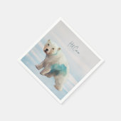 White en Blue Polar Beer-kerstpapier Napkin Servet (Hoek)