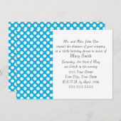 White en Blue Polka Dot Kaart (Voorkant / Achterkant)