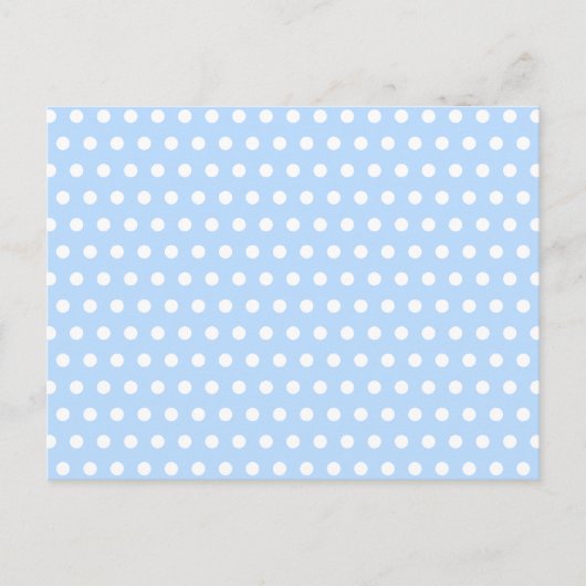 White en Blue Polka Dot Pattern. Spottig. Briefkaart (Voorkant)