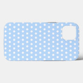 White en Blue Polka Dot Pattern. Spottig. Case-Mate iPhone Case (Achterkant (horizontaal))
