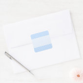 White en Blue Polka Dot Pattern. Spottig. Vierkante Sticker (Envelop)