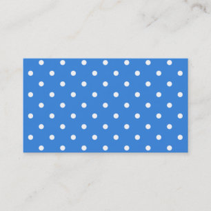 White en Blue Polka Dot Pattern. Visitekaartje