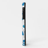 White en Blue Polka Dot Zebra Case-Mate iPhone Case (Achterkant/links)