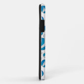 White en Blue Polka Dot Zebra Case-Mate iPhone Case (Achterkant/rechts)
