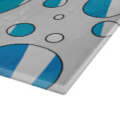 White en Blue Polka Dot Zebra Snijplank (Hoek)