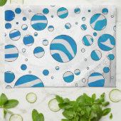 White en Blue Polka Dot Zebra Theedoek (Gevouwen)
