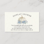 White en Blue Pumpkin Baby shower Display Shower Informatiekaartje (Voorkant)