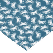 White en Blue Seamless Crab Pattern Tafelkleed (Gekanteld)