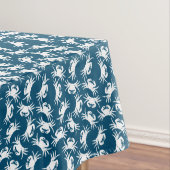 White en Blue Seamless Crab Pattern Tafelkleed (Voorbeeld)