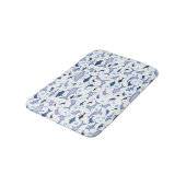 White en Blue Shark Silhouette Pattern Badmat (Gekanteld)