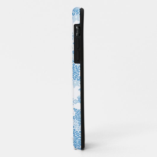 White en Blue Snowflake Seamless Pattern Case-Mate iPhone Case (Achterkant/links)