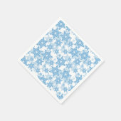 White en Blue Snowflake Seamless Pattern Servet (Hoek)
