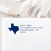 White en Blue Texas Etiket (Insitu)