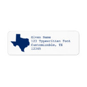 White en Blue Texas Etiket (Voorkant)