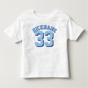 White en Blue Toddler   Sport Jersey Design Kinder Shirts