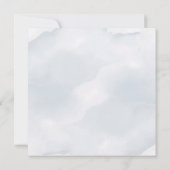 White en Blush Floral Beach Blue Vrijgezellenfeest Kaart (Achterkant)