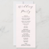 White en Blush Flowers Cream Wedding Programme (Achterkant)