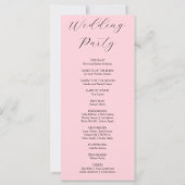 White en Blush Flowers Pink Wedding Programme (Achterkant)
