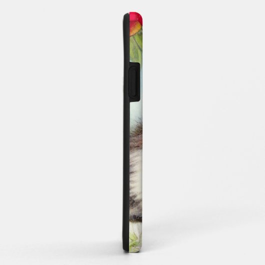 White en Brown Kitten met bloemen Case-Mate iPhone Case (Achterkant/rechts)