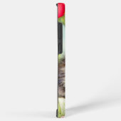  White en Brown Kitten met bloemen Samsung Galaxy Hoesje (Rechterkant)