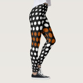 White en Brown Polka Dot Pattern Leggings (Rechts)
