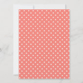 White en Coral Pink Pink Pattern Kaart (Achterkant)