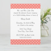 White en Coral Pink Pink Pattern Kaart (Staand voorkant)