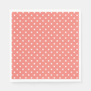 White en Coral Pink Pink Pattern Servet