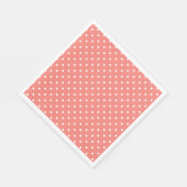 White en Coral Pink Pink Pattern Servet (Hoek)