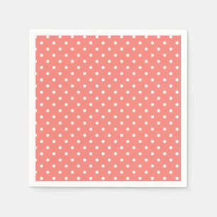 White en Coral Pink Pink Pattern Servet