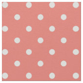 White en Coral Pink Pink Pattern Stof (Close Up)