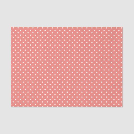 White en Coral Pink Pink Pattern Tissuepapier (Voorkant)