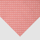 White en Coral Pink Pink Pattern Tissuepapier (Detail)