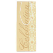 White en Cream Floral Wijn Cadeautas (Achterkant)