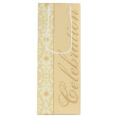 White en Cream Floral Wijn Cadeautas (Voorkant)
