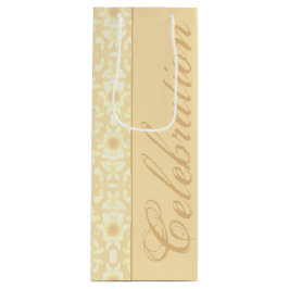 White en Cream Floral Wijn Cadeautas