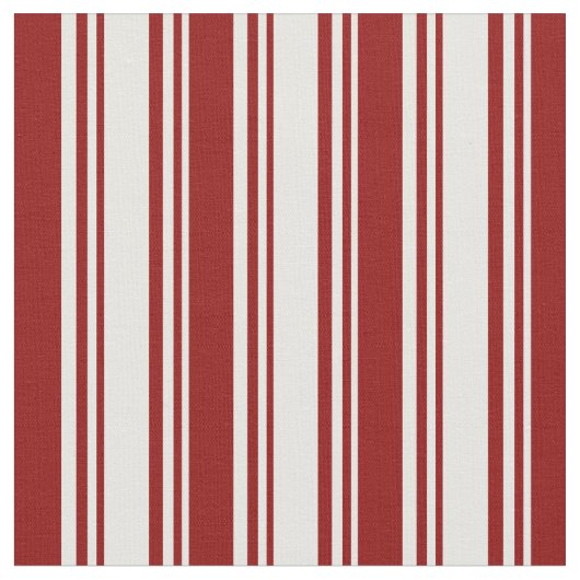 White en Dark Red Pattern Stof (Close Up)