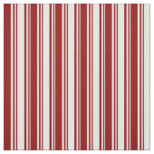 White en Dark Red Pattern Stof (Swatch)