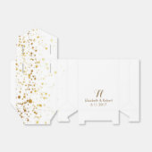 White en Faux Gold Glitter Bedankdoosjes (Uitgevouwen)