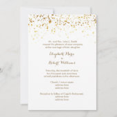 White en Faux Gold Glitter Kaart (Voorkant)