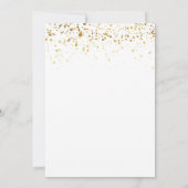 White en Faux Gold Glitter Kaart (Achterkant)