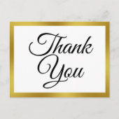 White en Faux Gold Hartelijk dank Briefkaart (Voorkant)