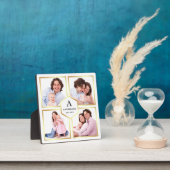 White en Gold 4 Afbeeldingen Familie Foto Collage Fotoplaat (Insitu)