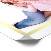 White en Gold 4 Afbeeldingen Familie Foto Collage Poster (Hoek)