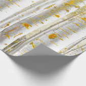 White en Gold Birch Trees Cadeaupapier (Hoek)