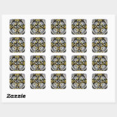 White en Gold Celtic Cross Sticker (Vel)