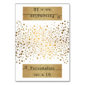 White en Gold Chevron en Confetti | Kaarten plaats (Voorkant)